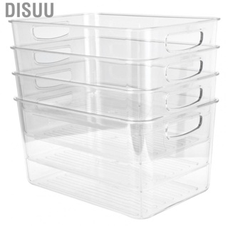 Disuu 4x Transparent Storage Box Organizer  For Kitchen  MF