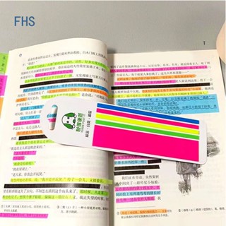 Fhs สติกเกอร์ธงเรืองแสง สีโปร่งใส 100 ชิ้น สําหรับโรงเรียน สํานักงาน