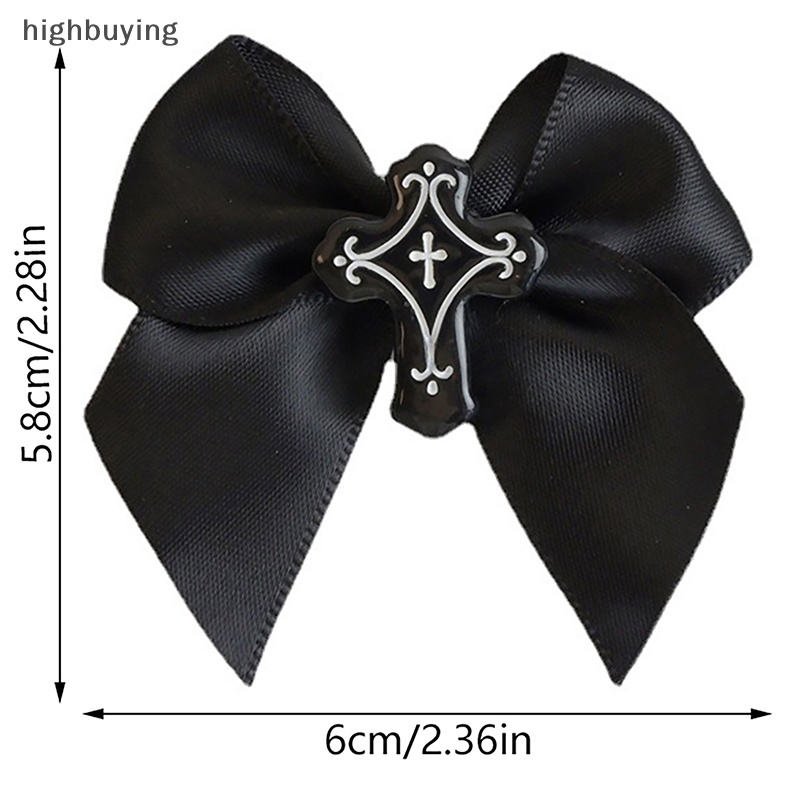 [highbuying] กิ๊บติดผม รูปโบว์ สีดํา สไตล์โกธิค พังก์ โลลิต้า ของขวัญ สําหรับตกแต่งปาร์ตี้ฮาโลวีน Y2k พร้อมส่ง