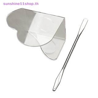 Sunshop พาเลตต์อะคริลิค ไม้พายเจลรองพื้น อายแชโดว์ ครีมผสมสี สําหรับแต่งหน้า แต่งเล็บ เครื่องมือแต่งหน้า TH