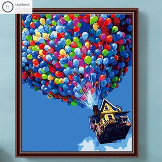 ชุดงานจิตรกรรมเม็ดบีด ทรงเพชรกลม 5D รูป Pixar UP สําหรับตกแต่งบ้าน DIY