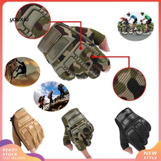 Youxiu  Mens Army Outdoor Bicycle Airsoft Half Gloves