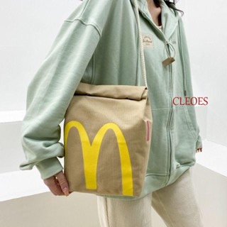 CLEOES Mcdonalds กระเป๋าเป้สะพายหลังลําลอง กระเป๋านักเรียน ใส่แล็ปท็อปได้ จุของได้เยอะ สําหรับผู้หญิง