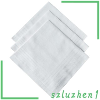 [Szluzhen1] 5 ชิ้น ผู้ชาย กระเป๋าสีขาว สี่เหลี่ยม Hankies สําหรับผู้หญิง ผู้ชาย สุภาพบุรุษ