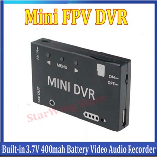 โมดูลบันทึกเสียงวิดีโอ FPV DVR NTSC PAL ขนาดเล็ก สลับได้ พร้อมแบตเตอรี่ในตัว สําหรับโดรนบังคับวิทยุ FPV