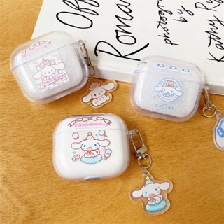 เคสหูฟัง TPU นิ่ม แบบใส กันกระแทก ลายการ์ตูน พร้อมตะขอ สําหรับ AirPods Pro2 3 1