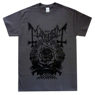 Mayhem เสื้อยืดแฟชั่น แขนสั้น สีเทา สําหรับผู้ชาย