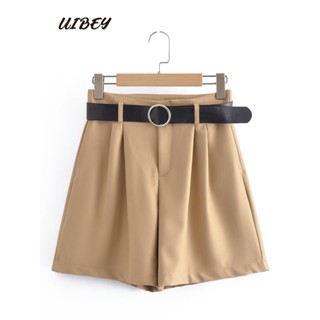 Uibey กางเกงขาสั้น แบบพับได้ แฟชั่น  230401