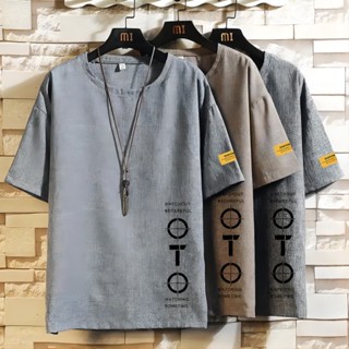 【M-5XL】เสื้อยืดคอกลม แขนสั้น ทรงหลวม ระบายอากาศ คลาสสิก สําหรับผู้ชาย