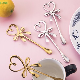 Eone ช้อนกาแฟ ด้ามจับยาว ลายหัวใจ ขนาดเล็ก สําหรับชงกาแฟ