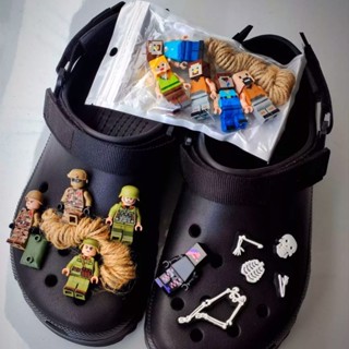 ชุดตัวต่อเลโก้ รูปพราง Minecraft Game Crocs Charm ของเล่นสําหรับเด็ก