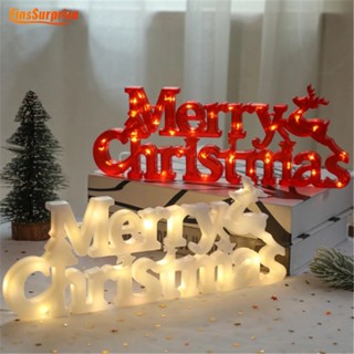 [Surprise] โคมไฟ LED รูปตัวอักษร Merry Christmas สําหรับตกแต่งต้นคริสต์มาส ปีใหม่