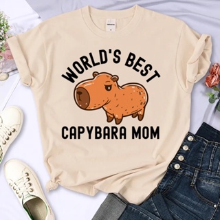 Capybara เสื้อยืด ลายการ์ตูนอนิเมะ Y2K สําหรับผู้หญิง