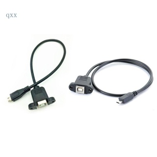 Ch*【พร้อมส่ง】อะแดปเตอร์เชื่อมต่อสายเคเบิล Micro USB ตัวผู้ เป็น USB 2 0 B Type ตัวเมีย 30 ซม. 50 ซม. พร้อมเมาท์สกรู