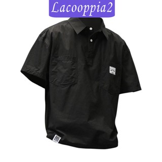 [Lacooppia2] เสื้อยืดลําลอง แขนสั้น ระบายอากาศ ทรงหลวม น้ําหนักเบา สําหรับผู้ชาย เหมาะกับการพกพา ตั้งแคมป์ เดินป่า ปีนเขา