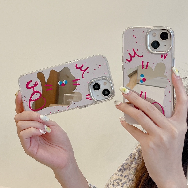 กระจกแต่งหน้านุ่มโปร่งใสกรณี Anti-Fall เคสโทรศัพท์สําหรับ iPhone 16 Promax 15 Promax 12 13 Mini 14plus 11 Pro Max X XS XR XS Max 7 8 plus Se2020