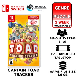 COINSคืน15%⚡FB9JMZV6⚡ NINTENDO CAPTAIN TOAD TRACKER SWITC แผ่นเกมส์ JOY-CON ของแท้จากศูนย์