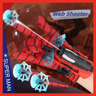 ฟิกเกอร์ อนิเมะ Spiderman Wrist Launcher Safe Soft Bullet Gun Spider Man Web Shooter ของเล่นคอสเพลย์ สําหรับเด็ก