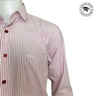 Jaguar เสื้อเชิ้ตผู้ชาย แขนยาว สีแดง ลายทางตรง ทรงธรรมดา(Regular) JRIW-2201-0-RE