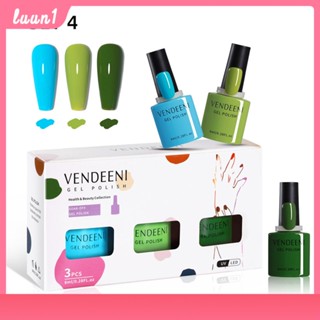 Vendeeni Nail Polish Uv Gel Set 3-color Nail Polish Gel Set Fluorescent Color Series Transparent Lip Gloss Glitter Powder Solid Color Set Manicure cod