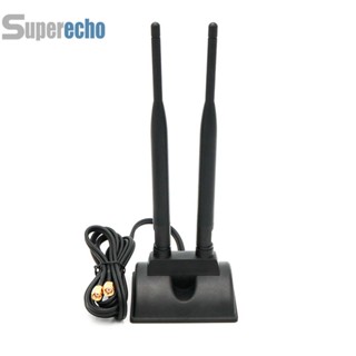 ♕พร้อมส่ง♕เสาอากาศขยายสัญญาณเราเตอร์ WiFi Dual Band Dual RP-SMA Male [superecho.th]