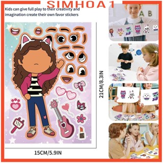 [Simhoa1] สติกเกอร์ปริศนา Make A Face เสริมพัฒนาการเด็ก สําหรับเก็บสะสม 12 แผ่น