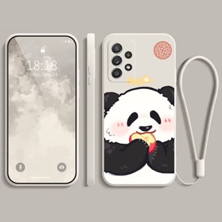 เคส Samsung A52 4G 5G A52S 5G เคสโทรศัพท์มือถือ แบบนิ่ม กันลื่น ป้องกันกล้อง ลายแพนด้า สําหรับ