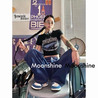 Moon  เสื้อครอป เสื้อแฟชั่นผู้หญิง y2k สีพื้น สําหรับผู้หญิง ใส่ไปคลับ ปาร์ตี้ 2023 NEW Jl1027 ทันสมัย สบาย High quality Stylish A29J1FK 36Z230909