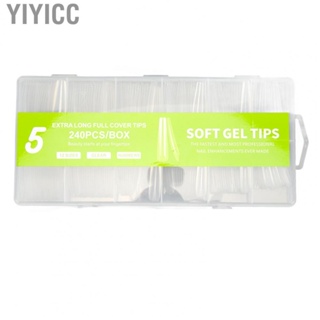 Yiyicc False Nail Tip Clear Professional Ultra Thin Safe  for Dancing Party Artist