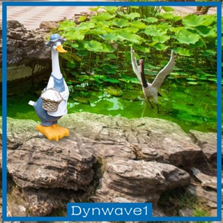 [Dynwave1] รูปปั้นเป็ด สีเทา สําหรับตกแต่งสวน กลางแจ้ง