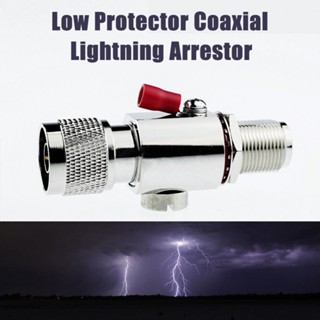 Lightning Arrester 50 Ohms ทองเหลืองชุบทอง N Male To Female แบบเปลี่ยน