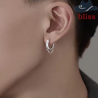 BLISS ต่างหูโซ่ ไม่ทําให้เกิดอาการแพ้ สไตล์พังก์ วินเทจ ฮิปฮอป เรียบง่าย