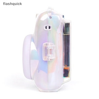 Flashquick เคสกล้อง แบบใส พร้อมสายคล้องไหล่ สําหรับ Fujifilm Instax Mini 12 1 ชิ้น