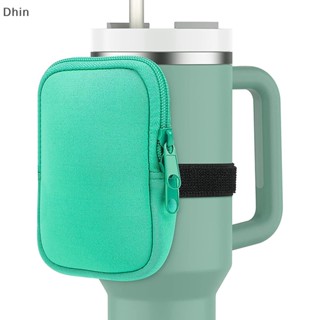 [Dhin] Gym Water Tumbler Pouch, Storage Sleeve for 40oz Tumbler，Water Cup Sided Storage Pockets With Zipper Fit for 20-40Oz Tumbler COD