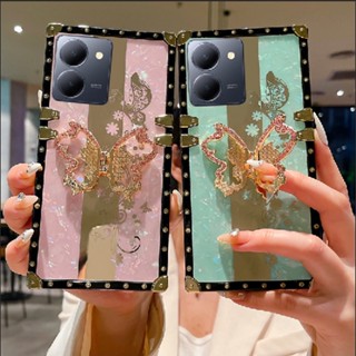 เคสโทรศัพท์กันกระแทก Vivo Y36 Y78 Y78 + แหวนผีเสื้อโคลเวอร์ เคสกันกระแทก