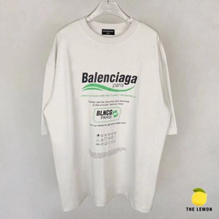 เสื้อแขนสั้น 【Lemon】เสื้อยืด Balenciaga  1:1Tags  3สี คุณภาพเคาน์เตอร์