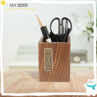 Lily ชั้นวางเครื่องเขียน ปากกา ดินสอ แบบไม้ธรรมชาติ