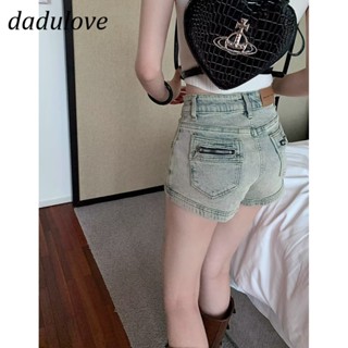 DaDulove💕 New Korean Version of INS Retro Washed Denim Shorts Niche High Waist Wide Leg Pants Hot Pants