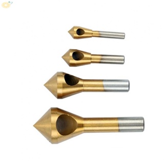 【VARSTR】Drill Bit Parts Replacement Titanium Tools 4Pcs Chamfering Countersink