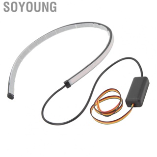 Soyoung Tail Brake Running Light Bar  12V Bright Durable  Turn Signal Strip Red and Amber Flexible for Car Motorcycle Electric Vehicle