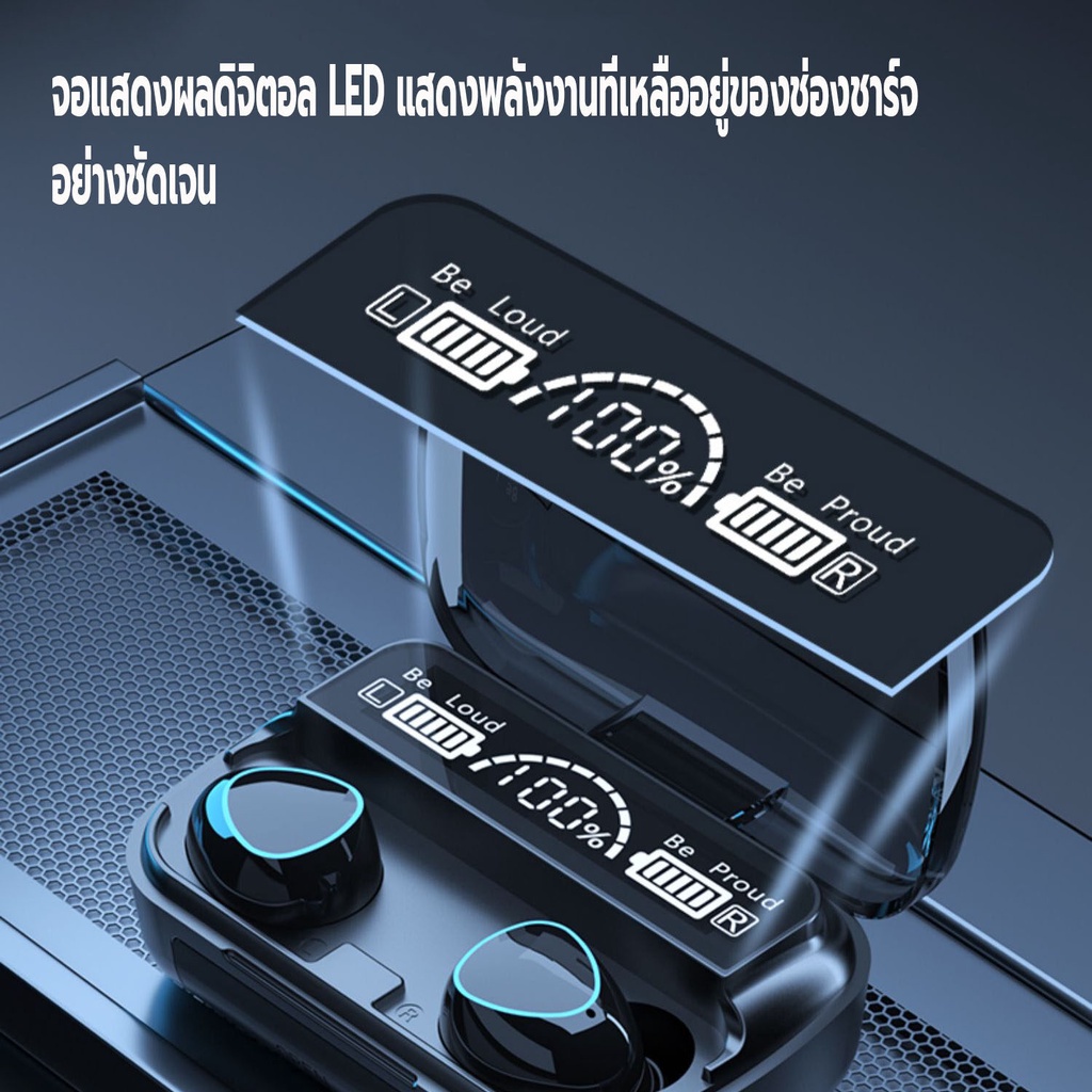 หูฟังไร้สาย เบสหนัก5.1 เชื่อมบลูทูธ เล่นเกม/ออกกำลังกาย พร้อมไมค์ เสียง4D ใช้ได้ทั้งแอนดอยด์/IOS ชาร์จUSB