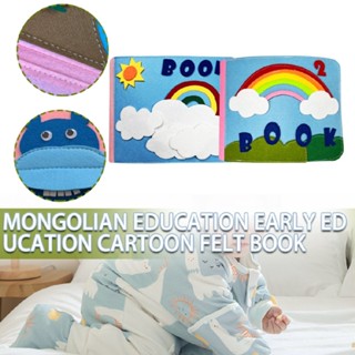 Washable Montessori Baby Busy Board 3D Toddlers Story Cloth Book Early Learning