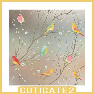 [Cuticate2] ฟิล์มติดกระจกหน้าต่าง รูปนก ไม่มีกาว หลากสี สําหรับตกแต่งห้องนอน ร้านอาหาร