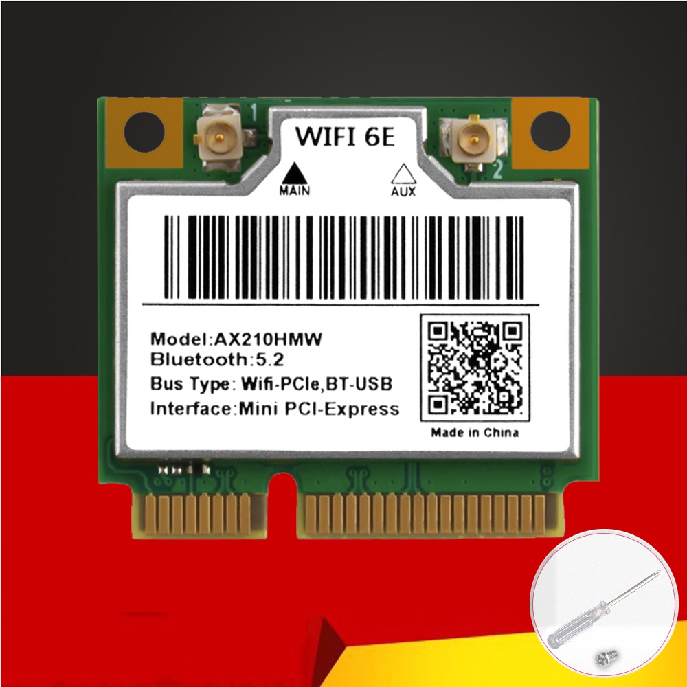 ใหม่ WiFi 6E AX210HMW Mini PCIE Wifi Card สําหรับ Intel AX210 5374Mbps Bluetooth5.2 802.11ax 2.4G/5G
