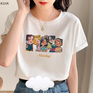 เสื้อยืดคอกลม แขนสั้น พิมพ์ลายการ์ตูน Kuik ทรงหลวม ลําลอง เหมาะกับฤดูร้อน สําหรับผู้หญิง