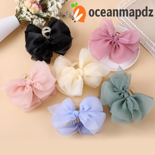 Oceanmapdz กิ๊บตาข่าย สีพื้น กิ๊บติดผม, กิ๊บติดผม Tulle สําหรับผู้หญิง