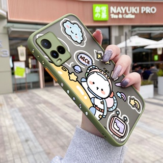 เคสโทรศัพท์มือถือแบบแข็ง ใส กันกระแทก ลายการ์ตูนอวกาศ มีลายด้านข้าง สําหรับ VIVO Y21 2021 Y21G Y33s Y21s Y21e Y21a Y21t T1x 4G