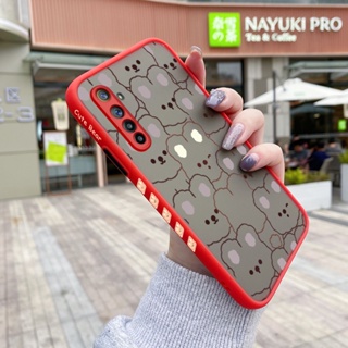 สําหรับ Realme 6 6s Narzo 6 Pro เคสการ์ตูนกระต่ายน่ารัก รูปแบบสี่เหลี่ยม การออกแบบใหม่ กันกระแทก ฝ้า ใส เคสโทรศัพท์ ซิลิโคน