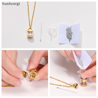 [hushcorgi] สร้อยคอ จี้หลอดแก้วใส กลวง เติมได้ เครื่องประดับ สําหรับผู้หญิง ผู้ชาย พร้อมส่ง