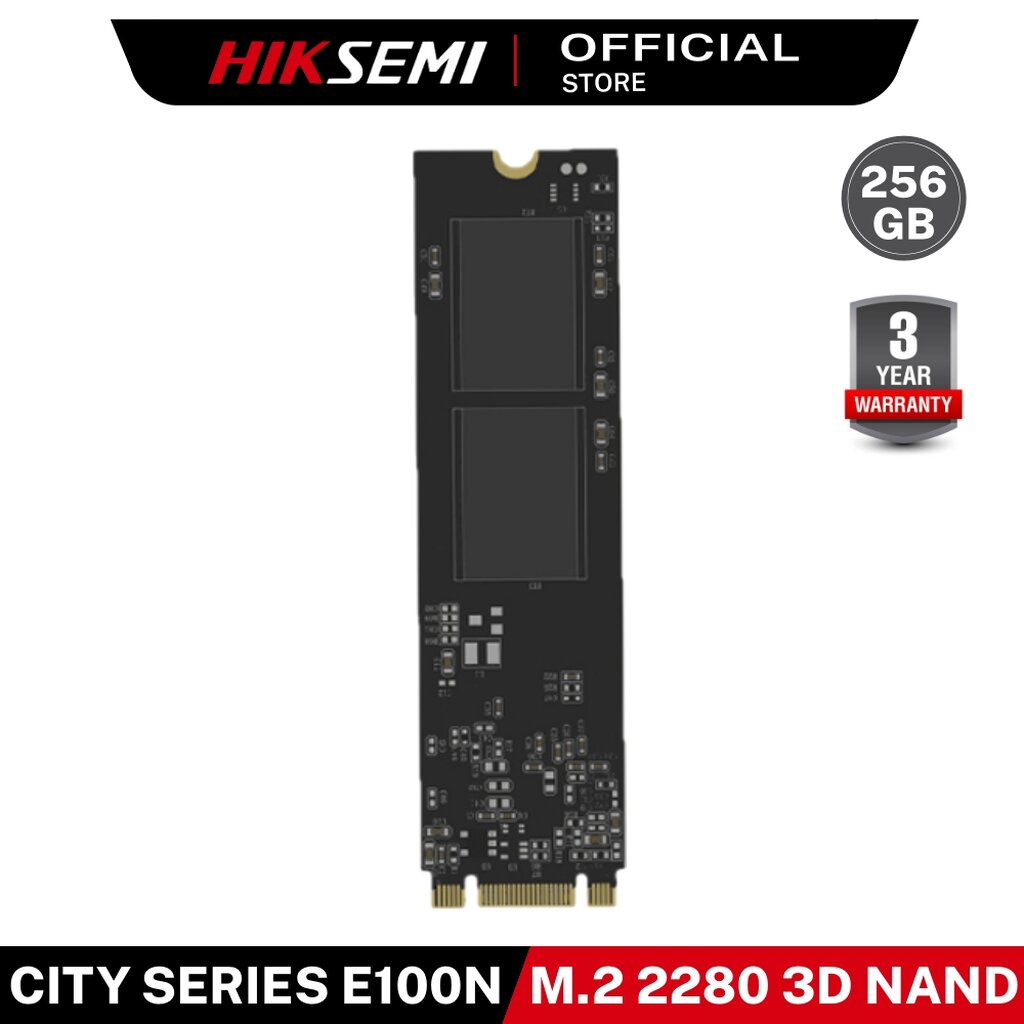 HIKSEMI CITY SERIES SSD E100N 256GB M.2 2280 3D NAND READ 560MB/s WRITE 480MB/s WARRANTY 3 YEARS
